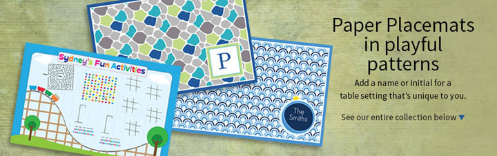 Custom Printed and Personalized Paper Placemats