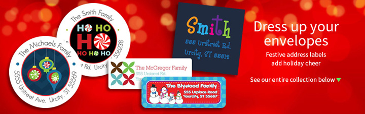 Personalized Holiday Address Labels