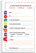 Colorful Dashes Excuse Pad