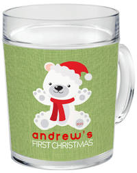 First Christmas Bear Green Acrylic Mug