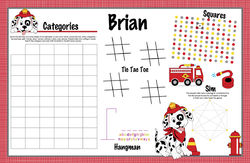 Firehouse Dog Games Paper Placemat