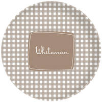 Cocoa Gingham Plate