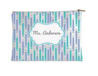 Lilac And Turquoise Flat Pouch