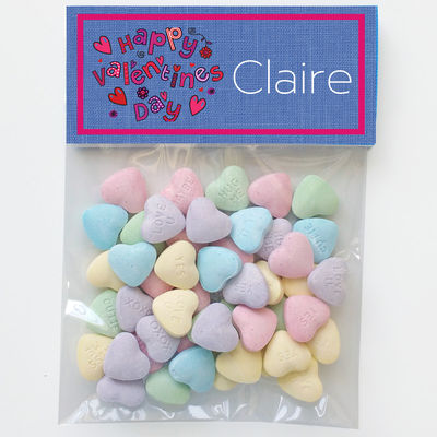 Happy Valentines Candy Bag Toppers