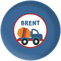 Blue Cement Truck Plate