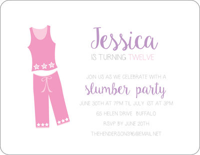 Pajamas Birthday Invitation