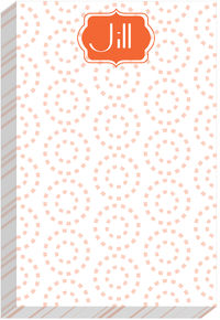 Dotted Circle Orange Notepad