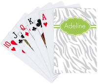 Verde Zebra Playing Cards