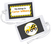 Construction Truck Luggage Tag