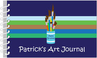 Bluegreen Stripes Art Journal