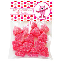 Cuddle Monster Valentine Candy Bag Toppers