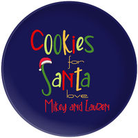 Cookies For Santa Plate Blue
