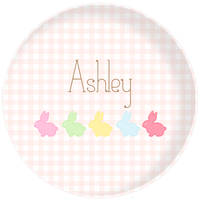 Bunny Line Pink Plate