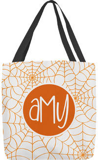 Spiderweb Orange Treat Bag