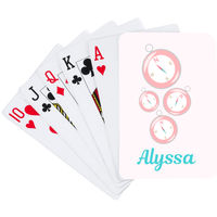 Pink Compass Camp Playing Cards