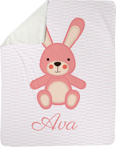 Pink Bunny Sherpa Blanket