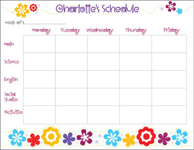Flower Power Homework Chart