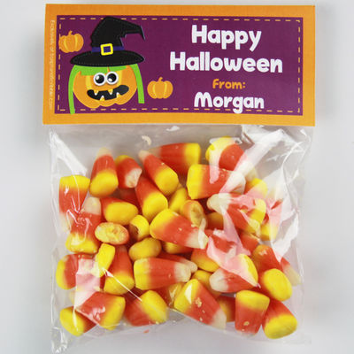 Pumpkin Witch Candy Bag Toppers