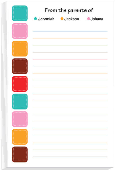 Spring Squares Note Pad