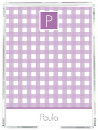 Purple Gingham Memo Sheets