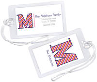 Multicolor Initial Luggage Tag