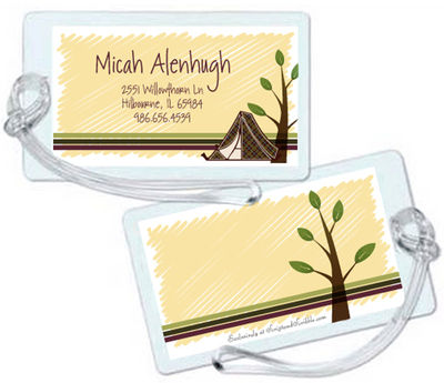 Camp Tent Luggage Tag