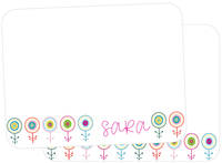 Circle Flowers Note Card
