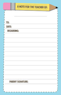 Unpersonalized Jotted Pencil Excuse Pad