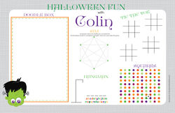 Frankenstein Halloween Paper Placemats
