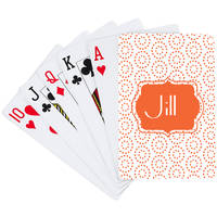 Dotted Circle Orange Playing Cards