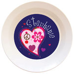 Funky Hearts Plate