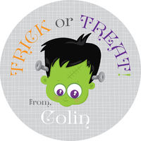 Frankenstein Halloween Gift Stickers Round
