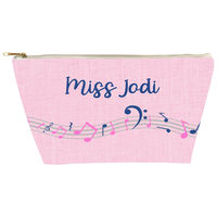 Faded Musical Notes Gusseted Pouch