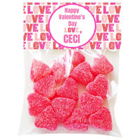 Heart Love Valentine Candy Bag Toppers