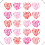 Scribble Hearts Calling Card