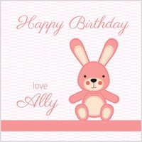 Pink Bunny Gift Stickers