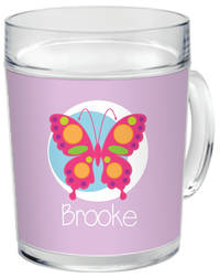 Pink Butterfly Acrylic Mug