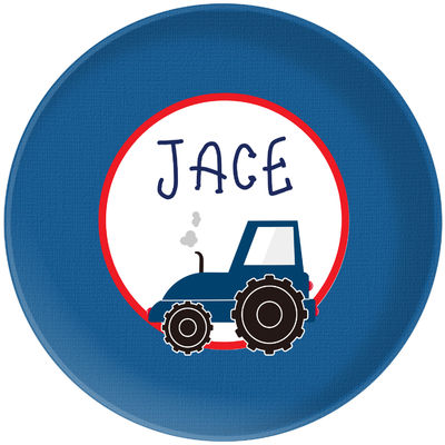 Blue Tractor Plate