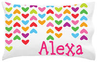 Lined Hearts Pillowcase