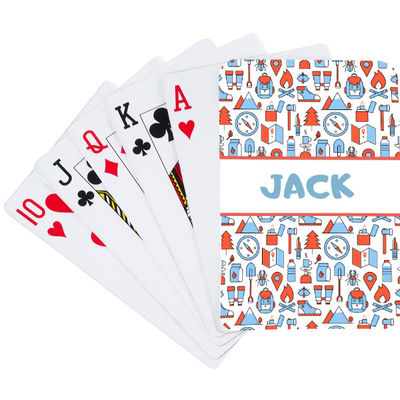 Camp Gear Blue Playing Cards