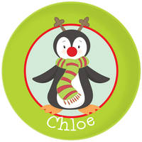 Red Nose Penguin Plate