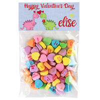 Snuggle Dragon Valentine Candy Bag Toppers