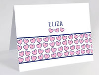 Pink Hearts Camp Foldover Cards