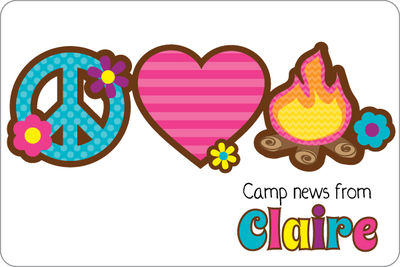 Peace Love Camp Postcard