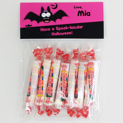 Crazy Bat Pink Candy Bag Toppers