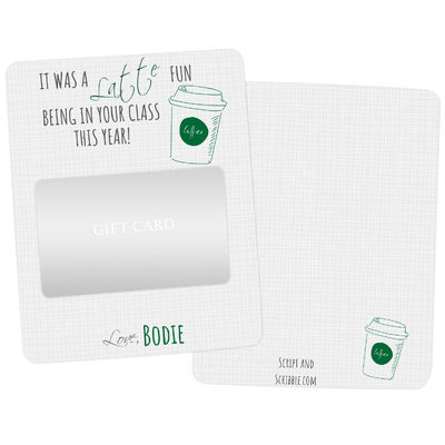 Love Latte Teacher Gift Card Holders