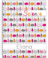 Colorful Beakers I Pink Notebook
