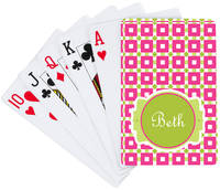Fuchsia Lime Playing Cards
