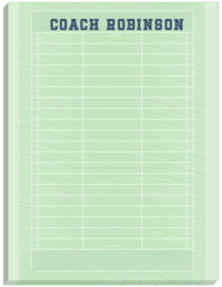 Football Field Coach Large Notepad