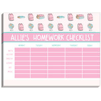 Pastel Gear Homework Checklist
